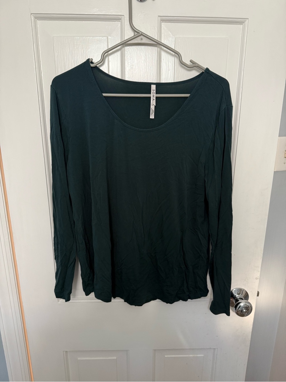 Soma Long Sleeve pajama/ lounge wear green top size large